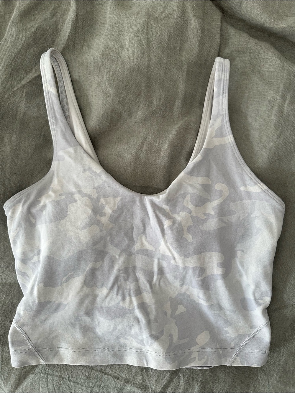 Lululemon cropped Align bra Light Gray Camo Seamless Bralette